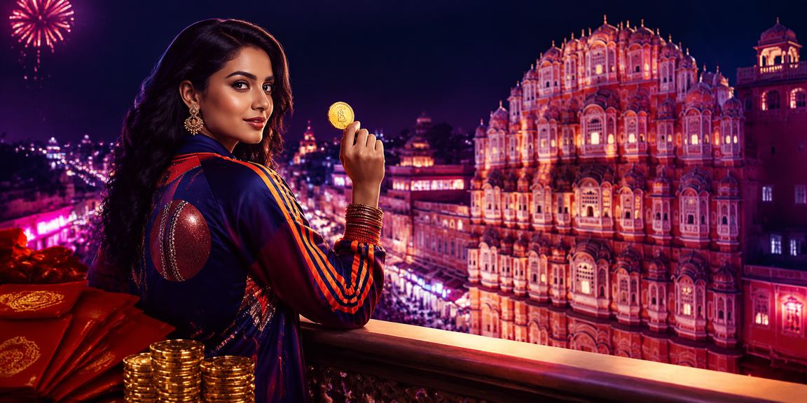 Bollywood inspired cricket betting scene near Hawa Mahal in Jaipur